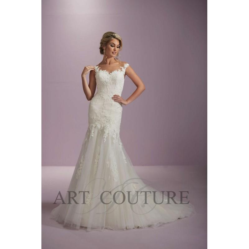 Свадьба - Eternity Bride Style AC527 by Art Couture - Ivory Lace Illusion back Floor Sweetheart  Off-Shoulder  Illusion Wedding Dresses - Bridesmaid Dress Online Shop