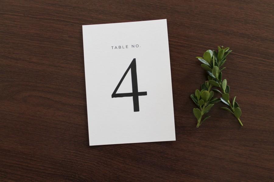 Mariage - Classic Table Numbers, wedding table number, modern table numbers, Serif table number, black and white table number, simple table numbers