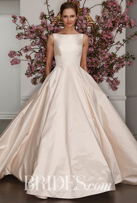 Wedding - Christos - Spring 2014 - Mariah Strapless A-Line Wedding Dress With Beaded Detail