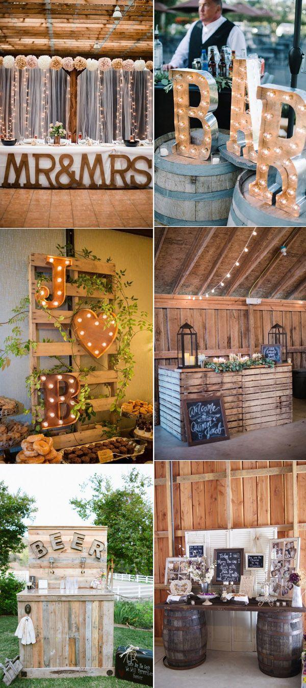 Mariage - 32 Rustic Wedding Decoration Ideas To Inspire Your Big Day