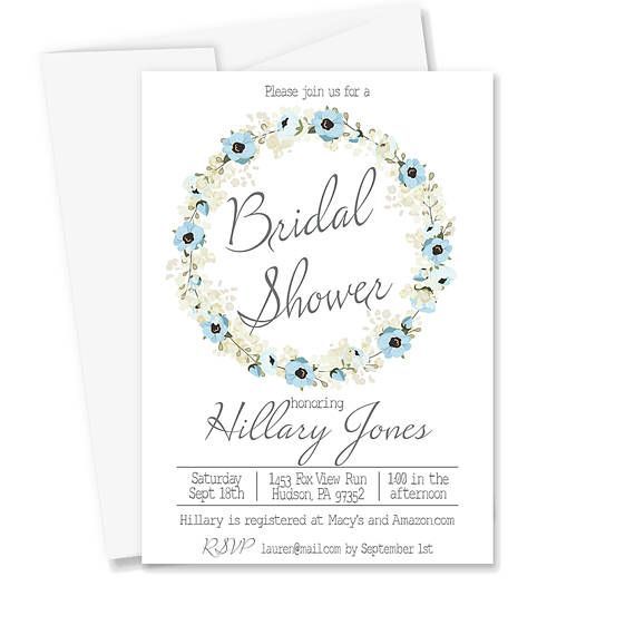 Hochzeit - Printable Bridal Shower Invitation 