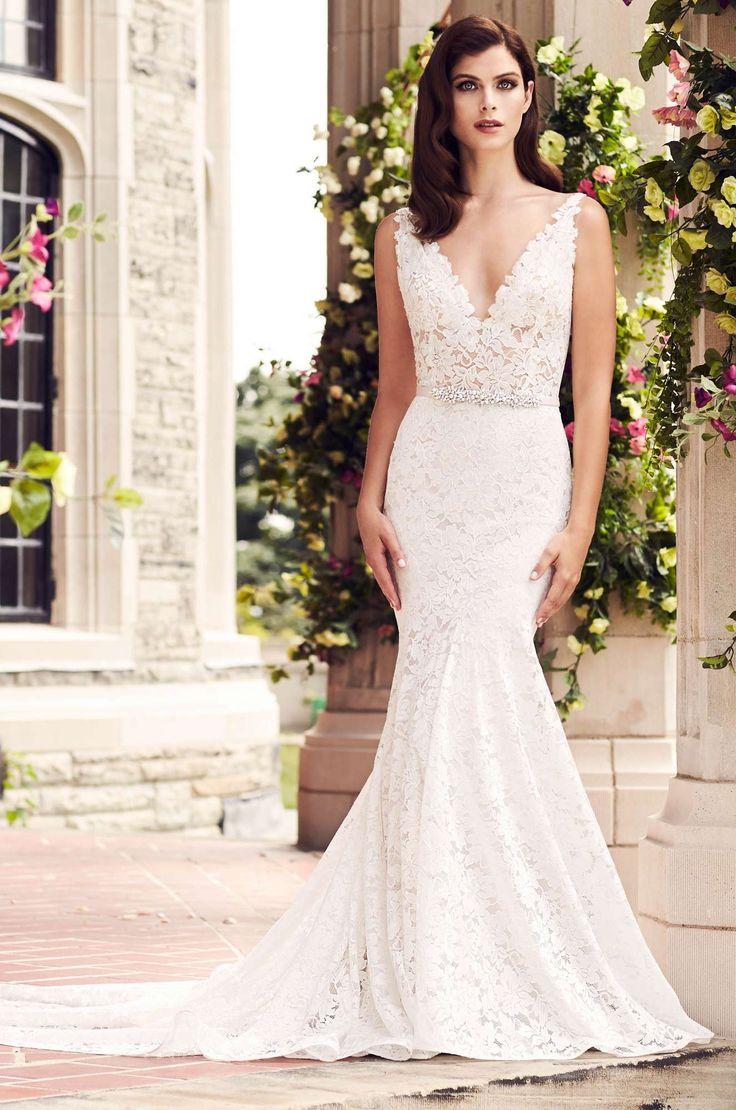 Свадьба - Sheer Lace Wedding Dress - Style #4746