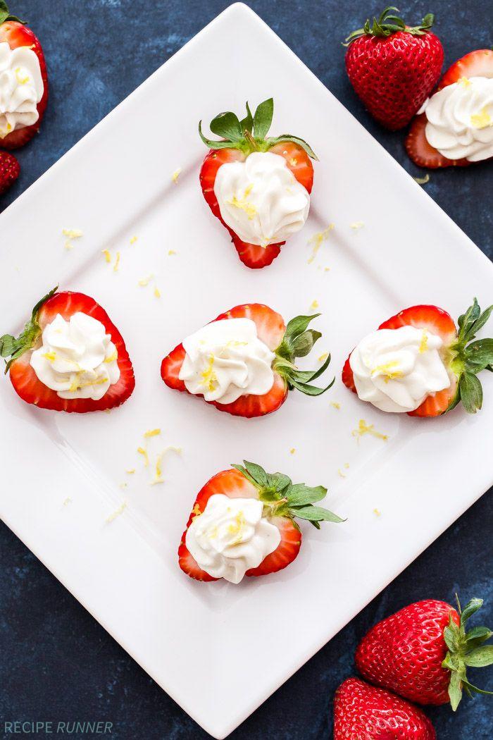 Hochzeit - Lemon Cheesecake Stuffed Strawberries