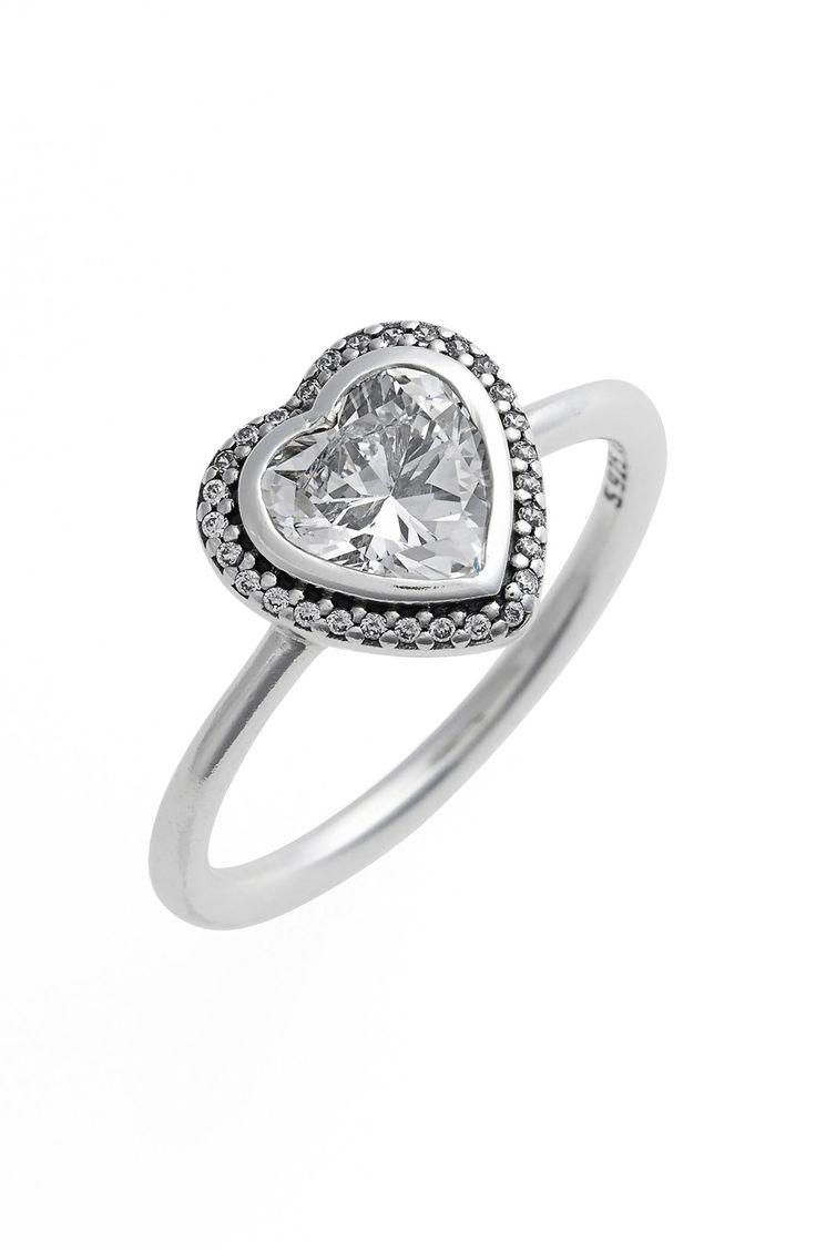 زفاف - Women's PANDORA 'Sparkling Love' Heart Ring