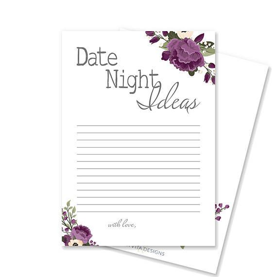 Mariage - Printable Date Night Idea Card 
