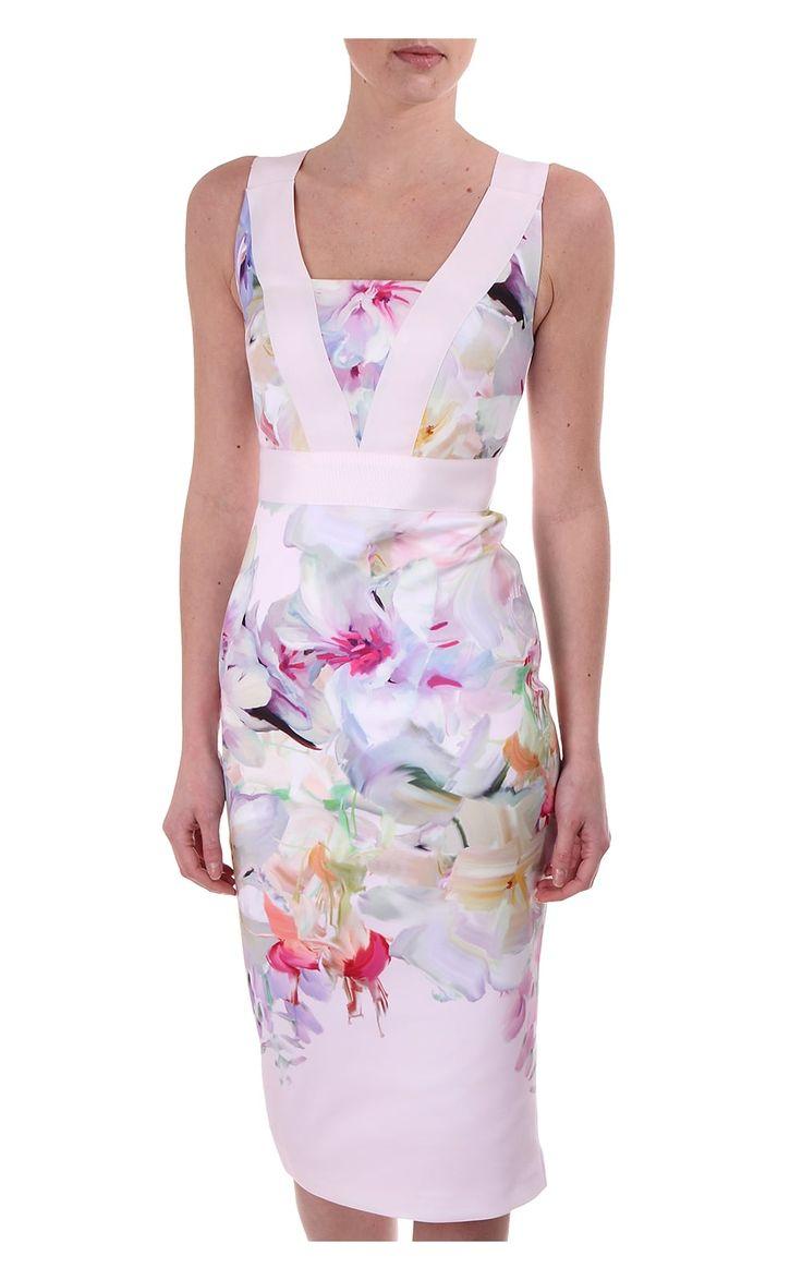 Wedding - Ted Baker Womens Ted Baker Womens Arienne Dress In Hanging Gardens Print Pale Pink - Ted Baker Womens From Blueberries UK
