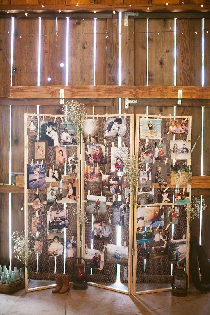 زفاف - 26 Creative DIY Photo Display Wedding Decor Ideas