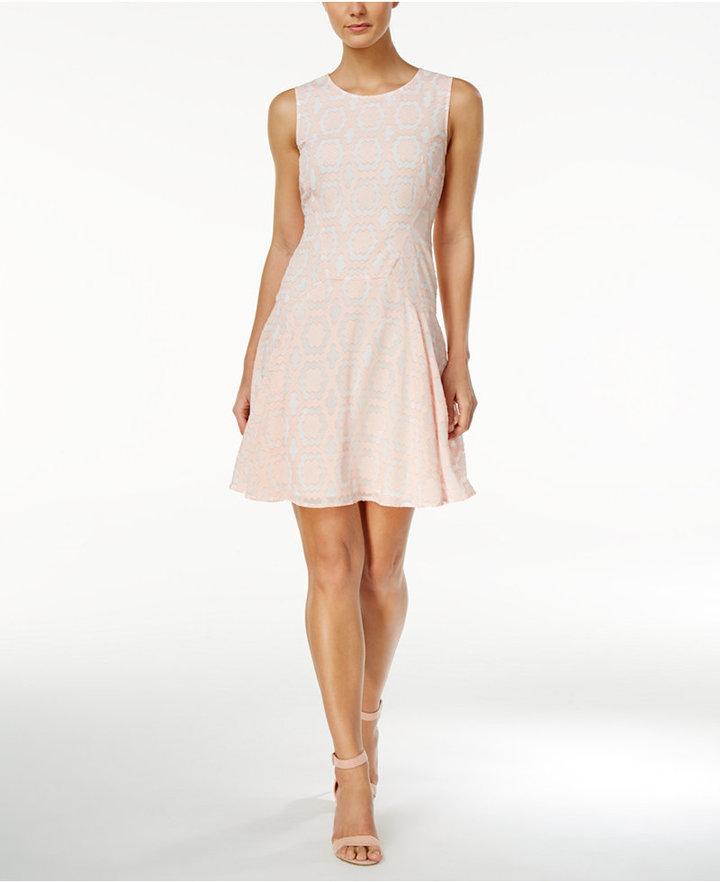 زفاف - Tommy Hilfiger Printed Drop-Waist A-Line Dress