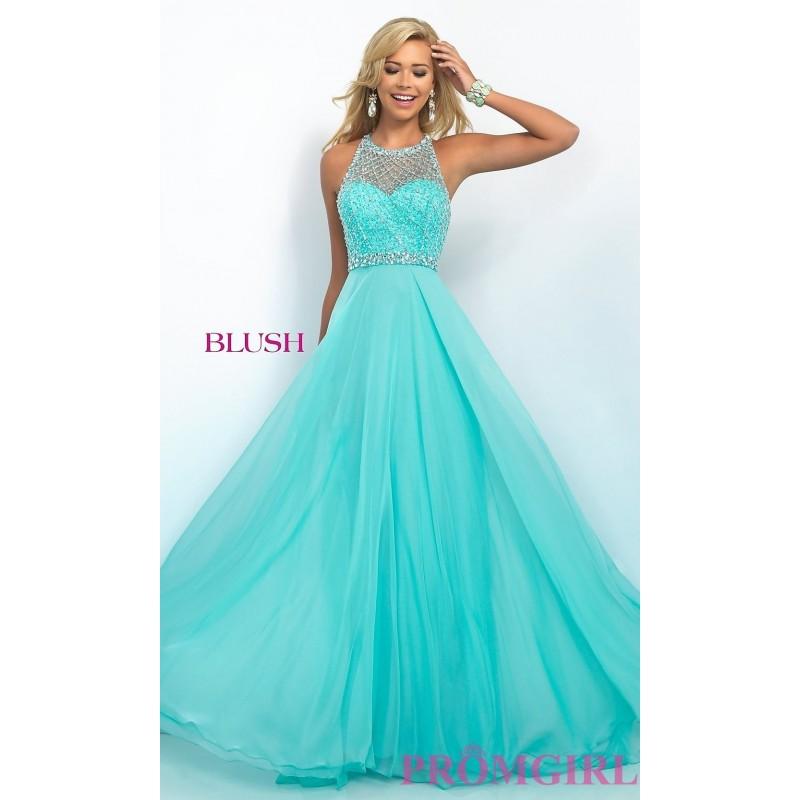 زفاف - Illusion Sweetheart Floor Length Blush Prom Dress - Discount Evening Dresses 