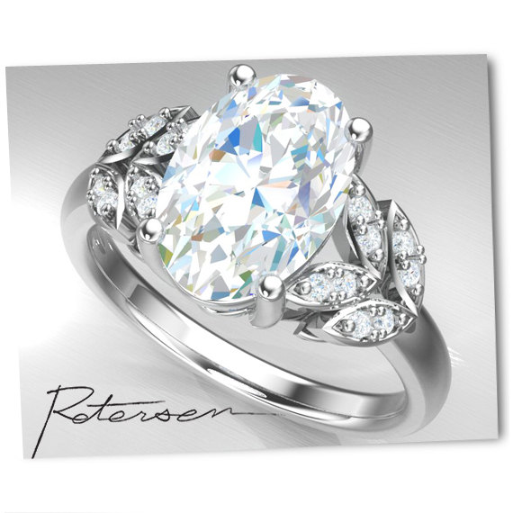 زفاف - 4 Carat Engagement Ring - Art Deco Ring - Vintage Wedding Ring - Antique Ring - Cubic Zirconia Ring - CZ Solitaire Ring - oval Cut Ring