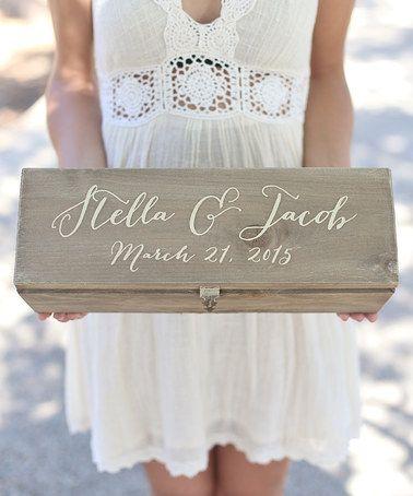Hochzeit - Morgann Hill Designs Cedar Personalized Wine Keepsake Box