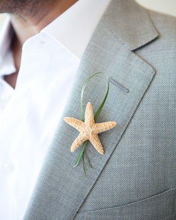 Wedding - DIY Starfish Boutonnière