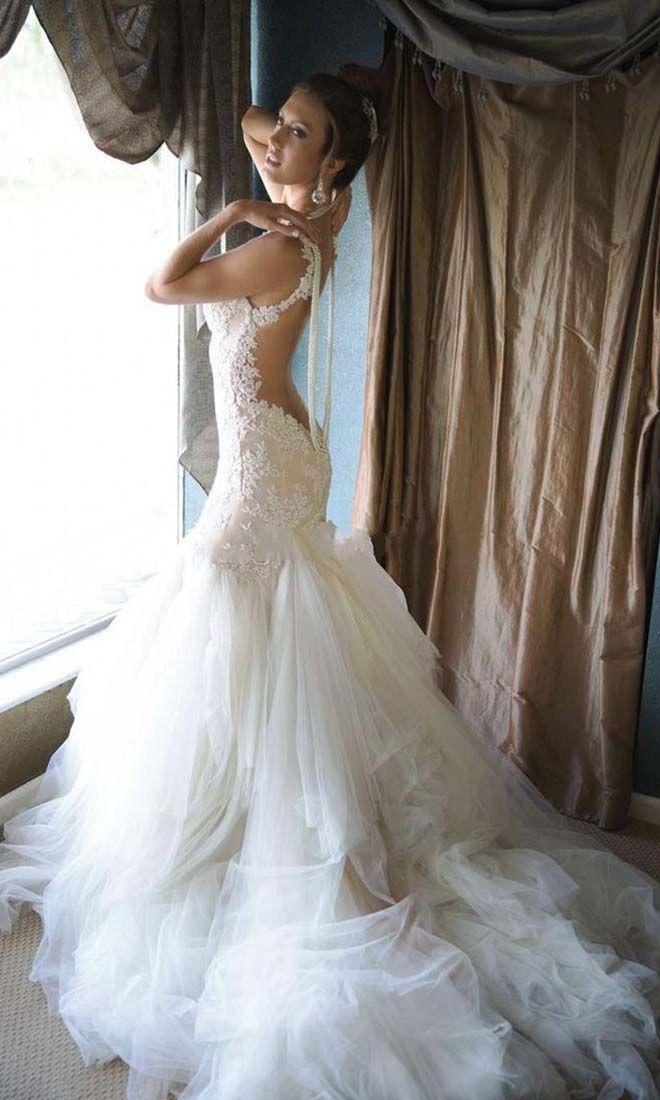 Mariage - 24 Gorgeous Wedding Dresses With Amazing Train