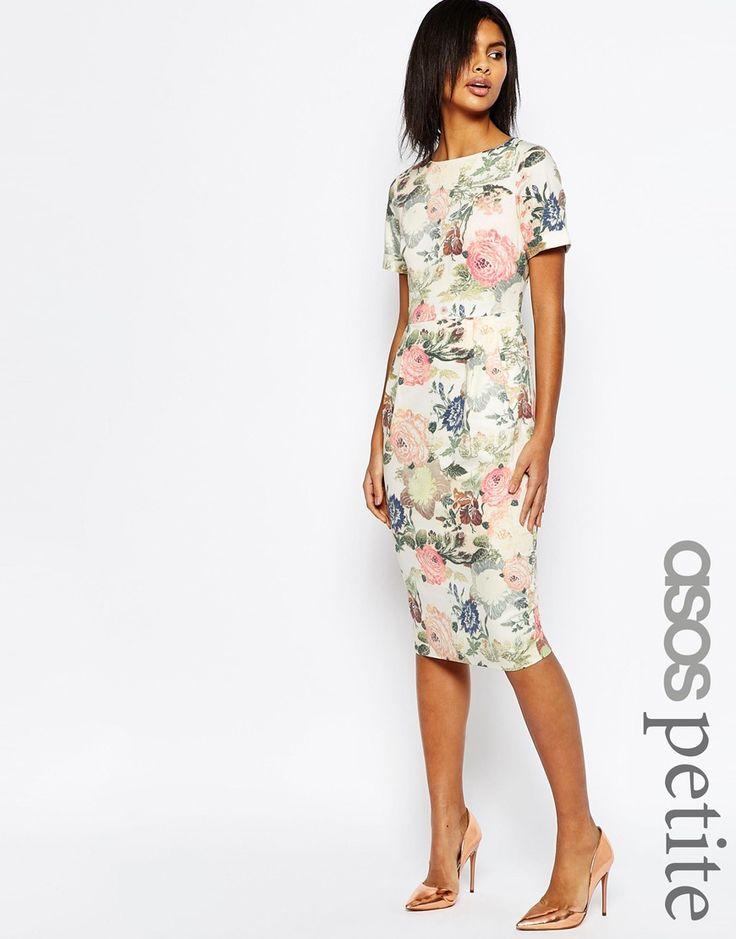 Wedding - ASOS PETITE Occasion Floral Wiggle Dress In Cotton Sateen At Asos.com