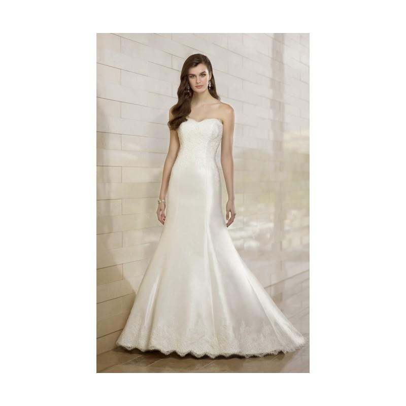 زفاف - Elegant Strapless Beading&Sequins Lace Sweep/Brush Train Satin Wedding Dresses - Dressesular.com