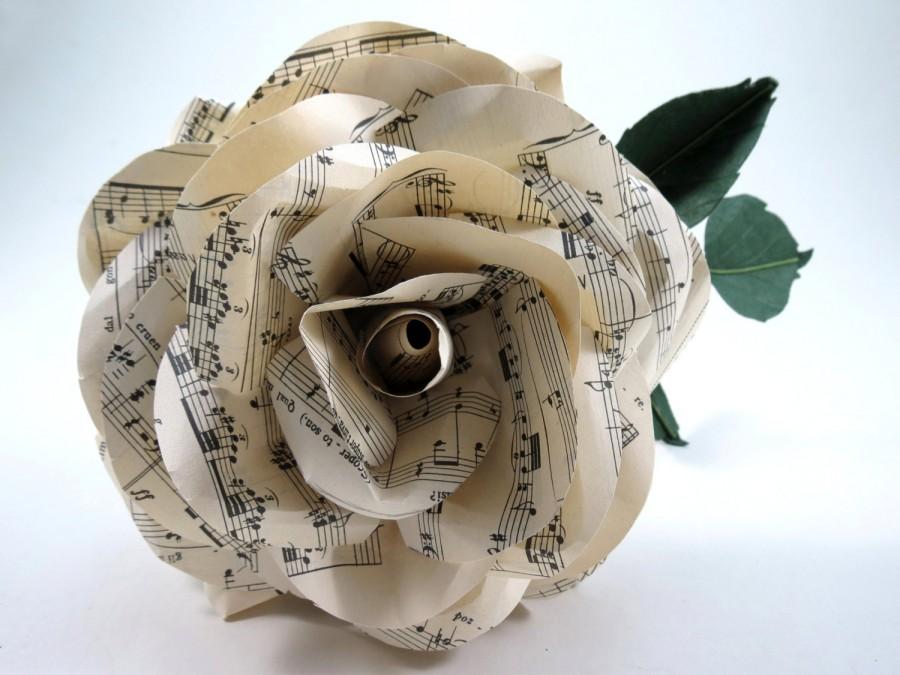 Wedding - Giant Sheet Music Rose - Bridal Music Sheet Rose