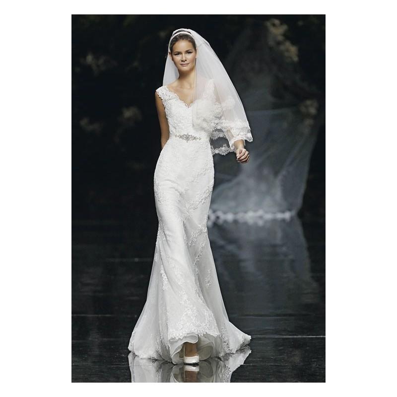 زفاف - Vestido de novia de Pronovias Modelo Uzquita - Tienda nupcial con estilo del cordón