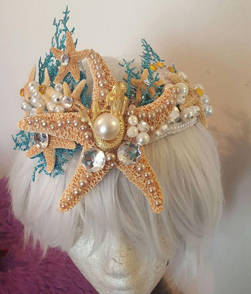 زفاف - Mermaid crown, mermaid, Mermaid headband, Ariel, Under the Sea, Sea goddess, Sea, Beach, Nautical, Ocean
