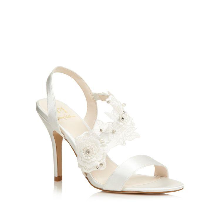 Свадьба - Designer Ivory Lace Detail Heeled Sandals At Debenhams.com