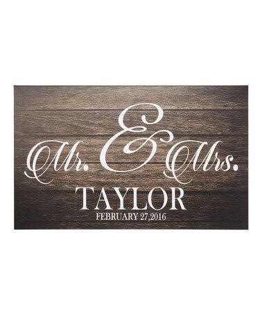 Mariage - Solart Design 'Mr. & Mrs.' Personalized Canvas