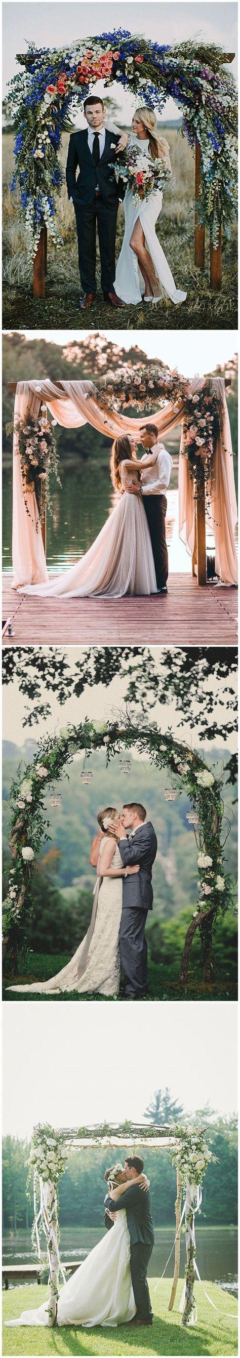 زفاف - 20 DIY Floral Wedding Arch Decoration Ideas