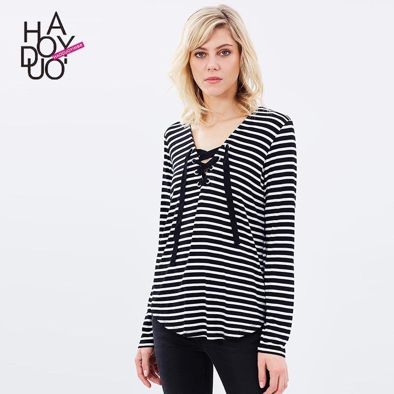 زفاف - Fall 2017 women College of new fashion style with a slim stripe sweater women - Bonny YZOZO Boutique Store