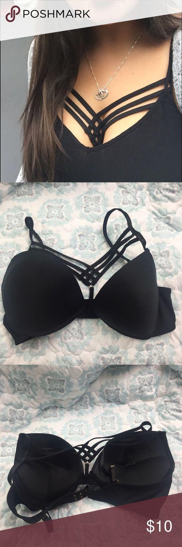 Wedding - Cage Front Strappy Push Up Bra 36D