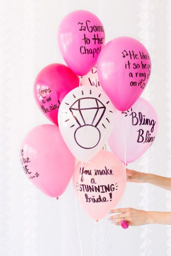 زفاف - DIY Balloon Wishes For The Bride-to-Be