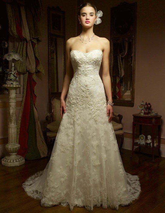 زفاف - Casablanca Bridal 1827 Vintage Lace Sample Sale Wedding Dress