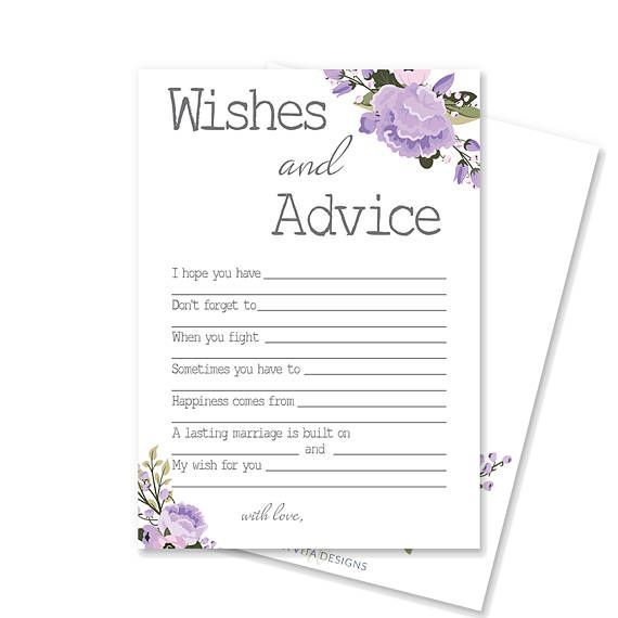 Wedding - Wishes For Bridal Shower Printable 