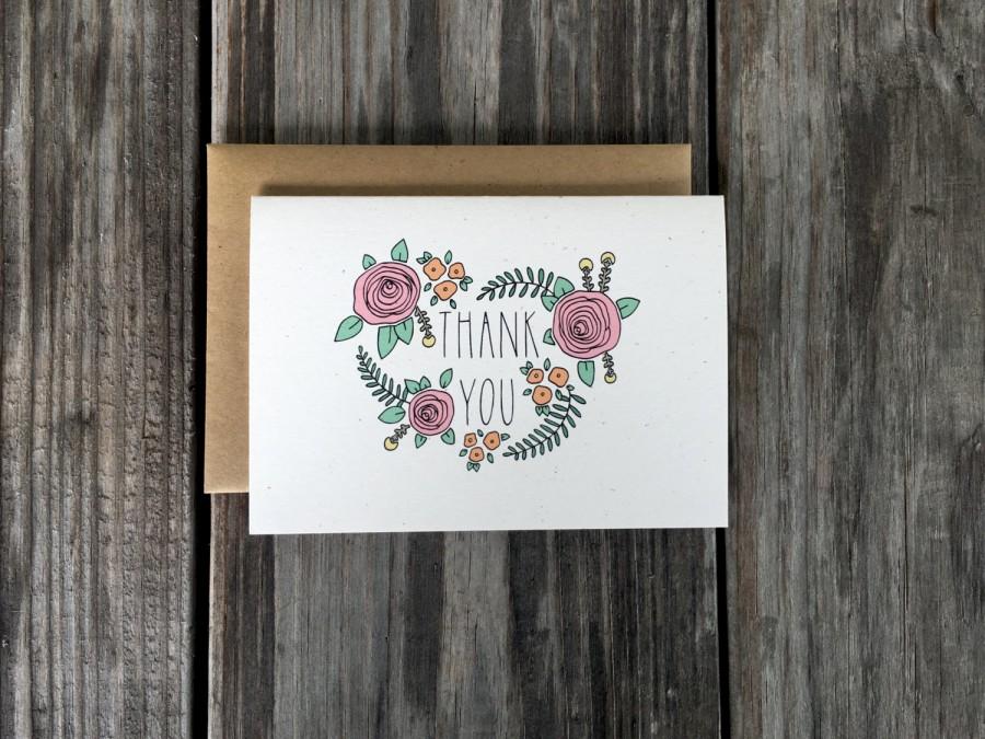 Mariage - Baby Shower Thank You Cards, Bridal Shower Thank You Cards, Shower Thank You Card Set