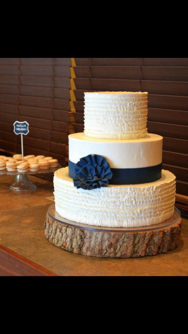 Wedding - 13-14" Rustic Wedding Cake Stand Decor Wood Tree Slice Stump