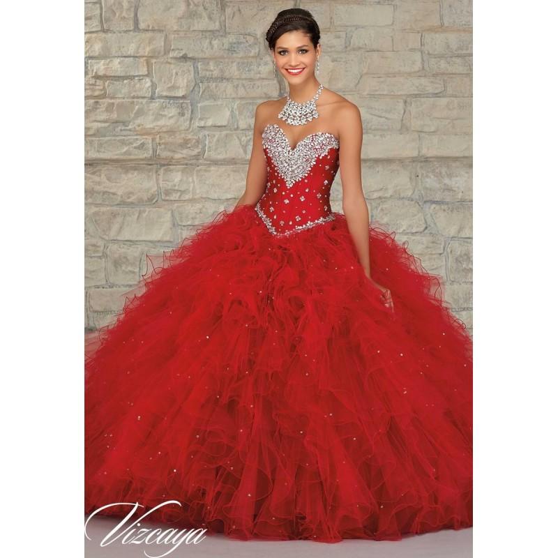 Hochzeit - Red Vizcaya by Mori Lee 89036 Vizcaya Quinceanera by Morilee - Top Design Dress Online Shop
