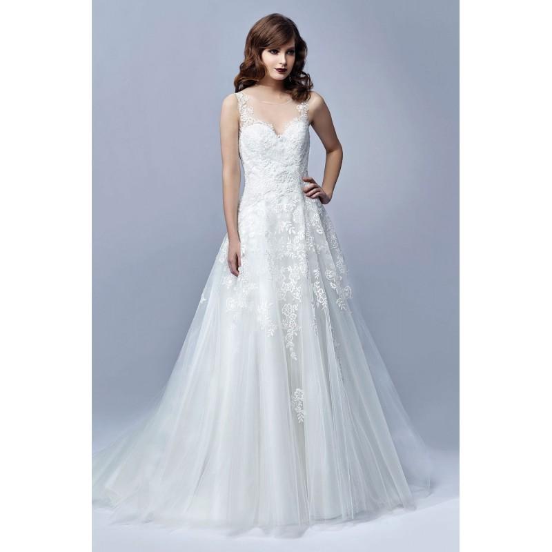 Mariage - Enzoani BT17-11 by Beautiful by Enzoani - Ivory  White Lace  Tulle Illusion back  Low Back  Zip-Up Fastening Wedding Dresses - Bridesmaid Dress Online Shop