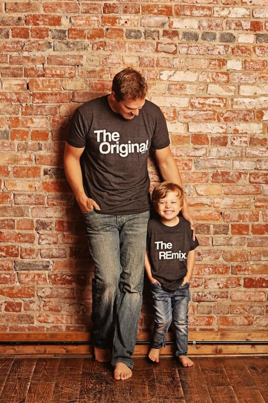 Mariage - Fathers Day Gift Matching Family Shirts, Original and Remix Matching Shirts, Shirts Match Family Shirts, Dad Shirts, Son Shirts, T-shirt Set