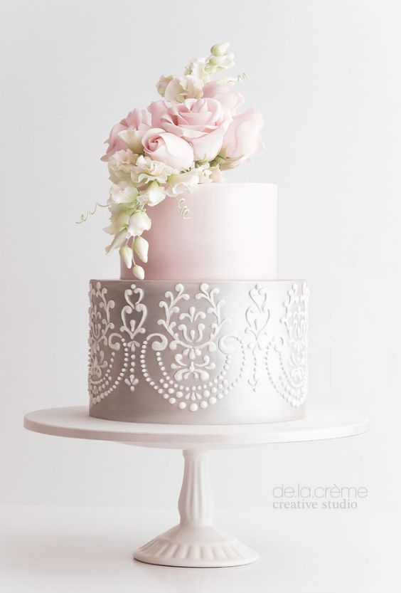 Wedding - Pastel Pink Wedding Cake