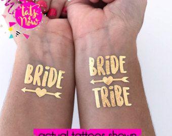 Свадьба - Team Bride Tattoos For Bachelorette Party And Hens Party . Temporary Tattoo Tato Tatoo . Summer Wedding . Beach Party . Pineapple Party