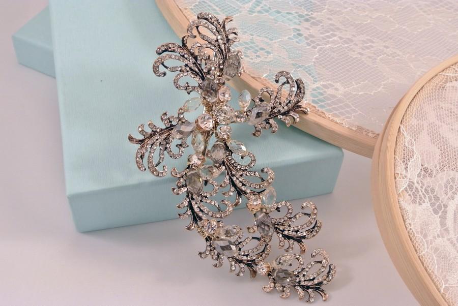 Hochzeit - Handmade Vintage Bride Crystal Blossom Hair Clip/Wedding Hair Clip/Wedding/Hair Accessories/Wedding Hair Piece/Hair Clip/Barrettes&clips
