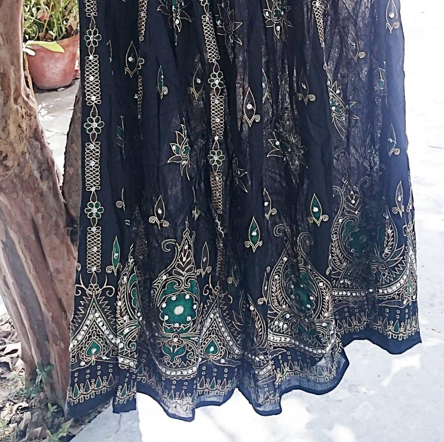 Hochzeit - India Skirt Boho Skirt Gypsy Skirt Long Cotton Maxi Skirt Indian Skirt Bohemian Clothing Flamenco Belly Dance Skirt Bridal Skirt Festival