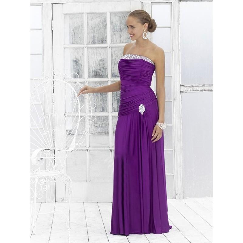 Свадьба - Fashion A-line Strapless Beading Sleeveless Floor-length Chiffon Prom Dresses In Canada Prom Dress Prices - dressosity.com