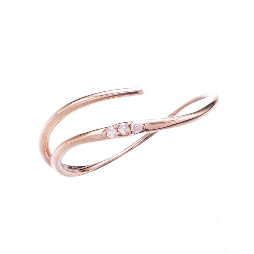 Mariage - Promise ring for her, Rose gold wedding ring, Engagement ring  for women, Simple wedding ring, Non traditional engagement ring, Wave ring
