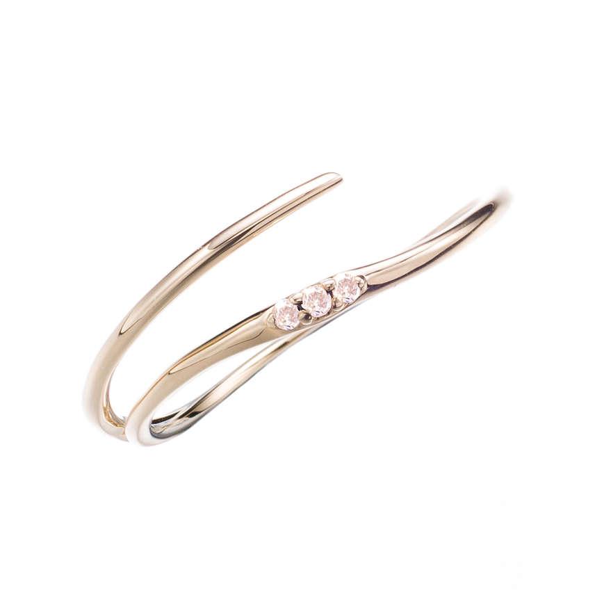 Свадьба - Simple engagement ring, 3 stone engagement ring, Nature inspired engagement ring, Tiny diamond ring Small diamond ring Swirl engagement ring