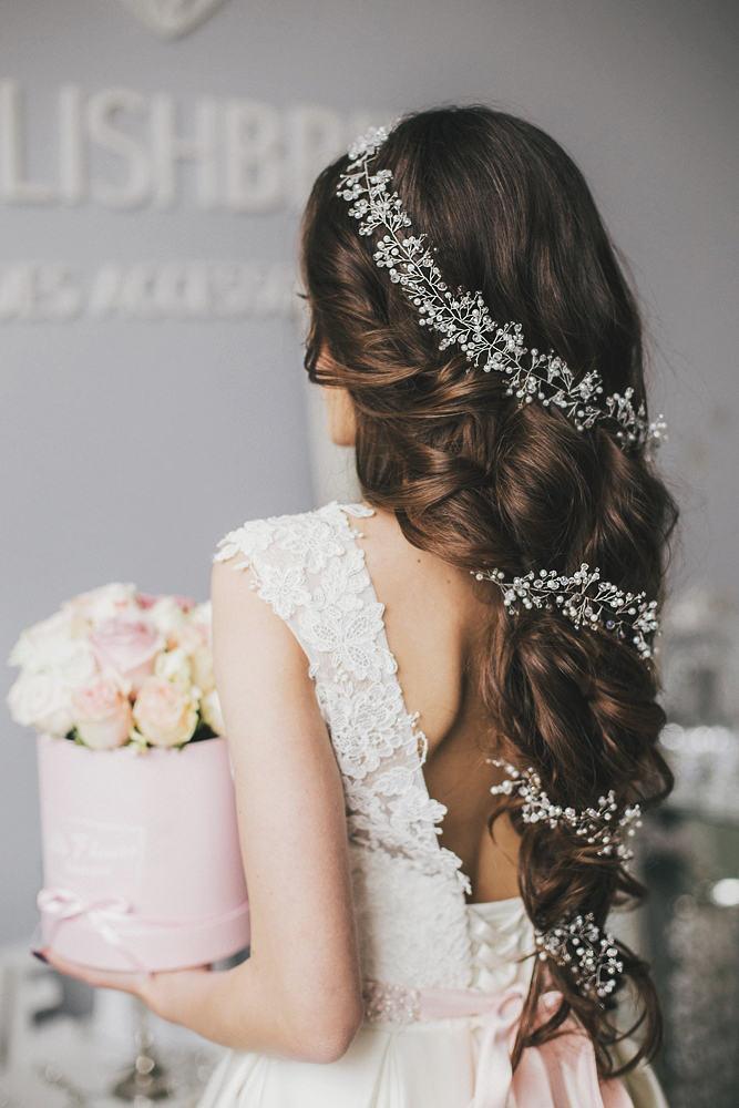 Wedding - Bridal Pearl Crystal Hair Vine 0.3-1.5 meters Super Extra Long Wedding Pearl Crystal Hair Vine Pearl Crystal Hair Vine Bridal Hairpiece