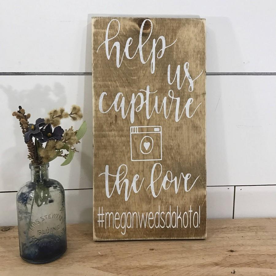 زفاف - Wedding Hashtag Sign - Wood Wedding  Hashtag Sign - Capure the Love Wood Wedding Sign - Wedding Reception Sign - Rustic Wood Sign