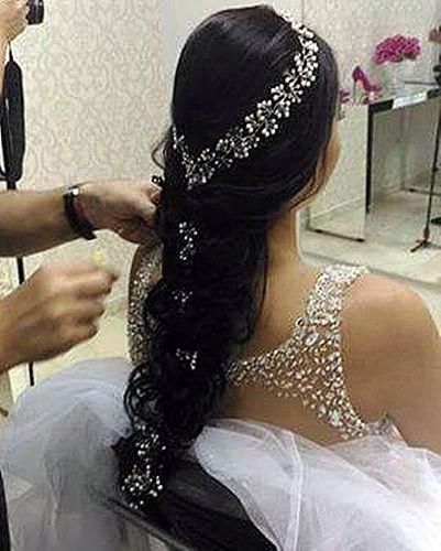 زفاف - Long Hair Vine, Wedding Hair Vine, Bridal Hair Vine, Crystal And Pearl Hair Vine, Bridel Headpiece, Bohemian Bridal, Silver Hair Vine