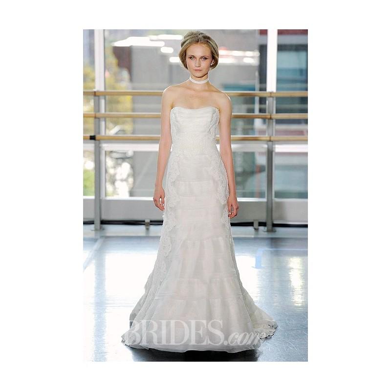 Свадьба - Rivini - Fall 2014 - Cila Strapless Organza A-Line Wedding Dress with Lace Details - Stunning Cheap Wedding Dresses
