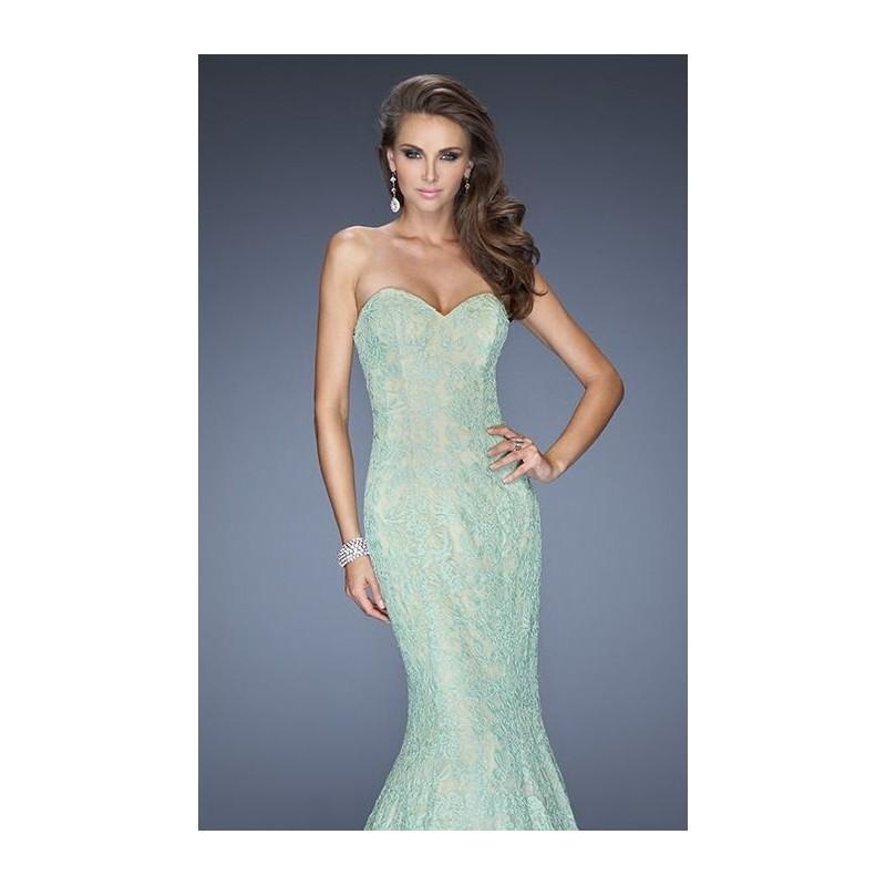 Свадьба - 2014 Cheap Mermaid Lace Gown by La Femme 20047 Dress - Cheap Discount Evening Gowns