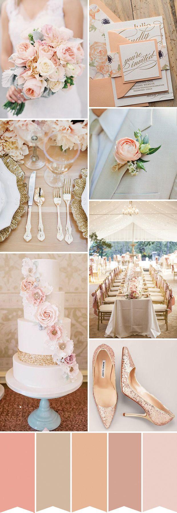 Wedding - Peach Bellini - A Sparkling Peach And Gold Wedding Palette
