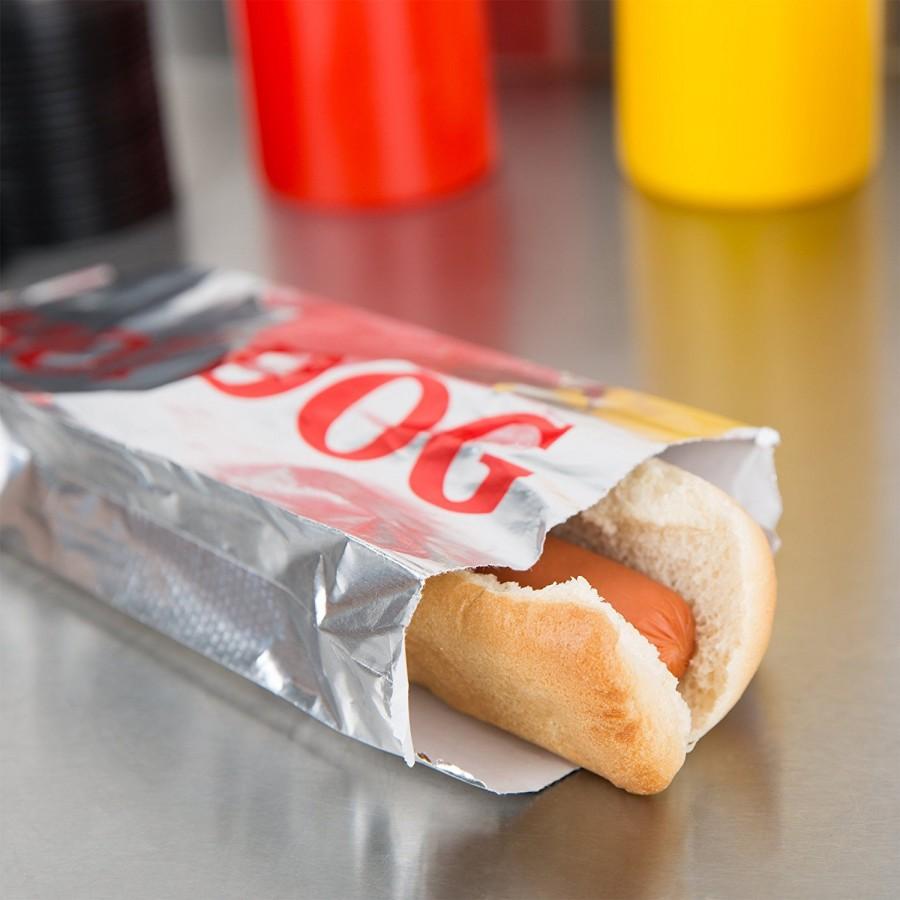 Hochzeit - 50 Foil HOT DOG  Bags for Party Night, Concession Stands, BBQ, Birthday, Wedding