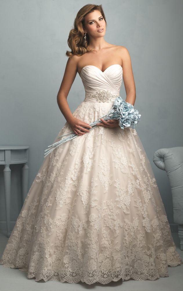 زفاف - Details About New White/Ivory Lace Wedding Dress Bridal Gown Size 6 8 10 12 14 16 18          